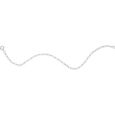 Silver Petite Figure Eight Link Charm Bracelet- 7 inches